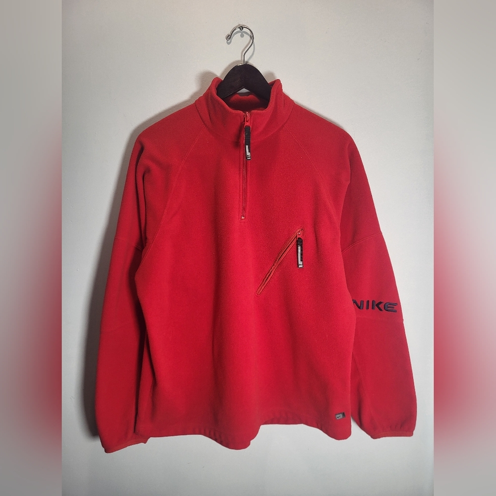 👕🌶 Vintage Y2K Nike Fleece Quarter Zip Pullover